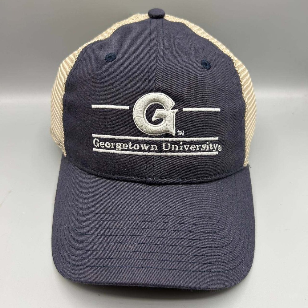 Georgetown Hoyas Trucker Hat Men Navy The Game Snap Back Cap New
